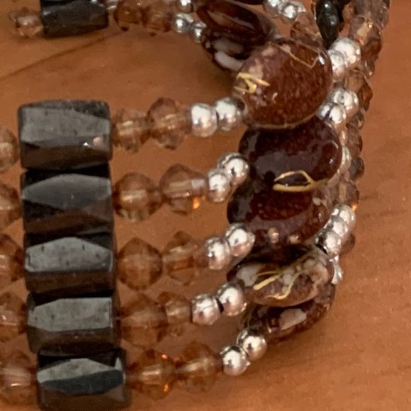 Magnetic Hematite Beaded Wrap Bracelet - Picture 3 of 3